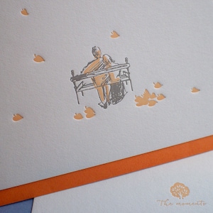Letterpress Love Card-The Moments-Falling Leaves