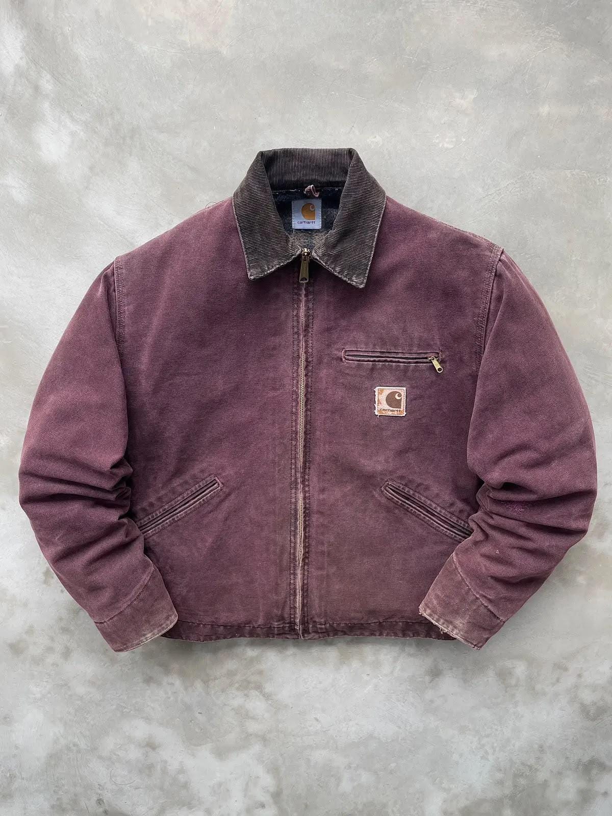 Burgundy Carhartt Jacket - Etsy