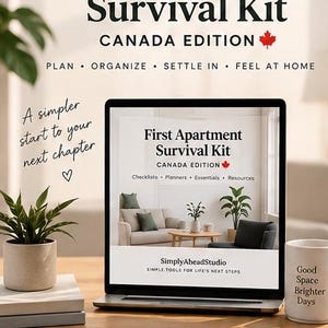 First Apartment Survival Kit Canada | Move-In Planner, Budget Tracker & Essentials PDF