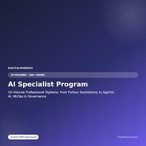 AI Specialist Program | 10-Volume Professional Training Bundle | Machine Learning, Deep Learning, Generative AI & Agents | Digital Download