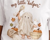 Toddler Mom Shirt, Flour Ghost Halloween Baking Tee, Cozy Fall Kitchen Gift
