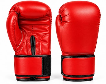 Rote Boxhandschuhe, Box-Trainingshandschuhe, Kickboxhandschuhe, Muay-Thai-Handschuhe, Kampfsportausrüstung, Fitnesshandschuhe