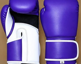 Paarse bokshandschoenen | Premium trainingshandschoenen | Kickboks- en Muay Thai-handschoenen | Vechtuitrusting
