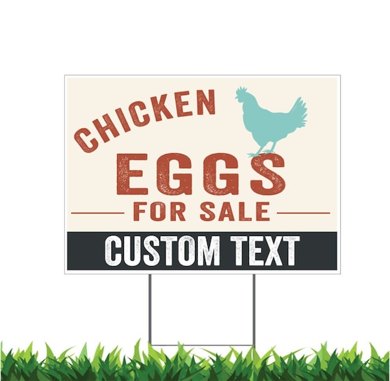 Custom Farm Fresh Chicken Eggs for Sale Yard Sign Printed Etsy