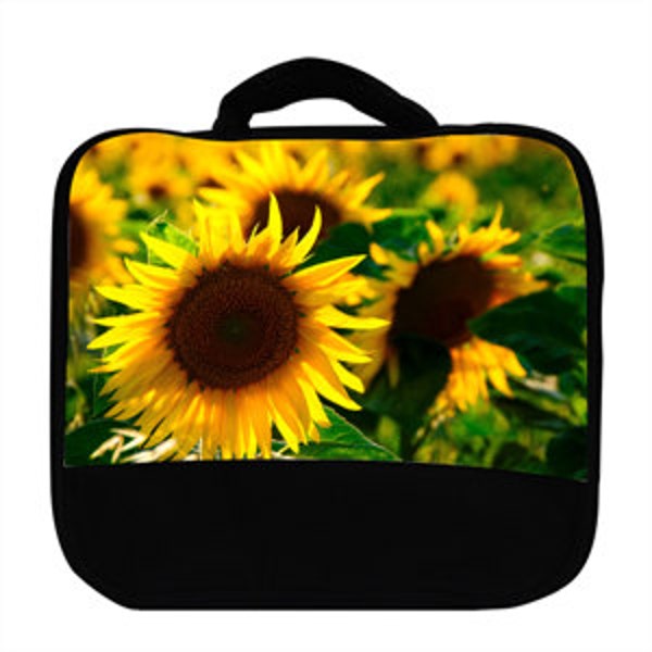 Yellow Sunflower Flower Springtime Summertime Print Canvas Lunch Bag, 0003s65