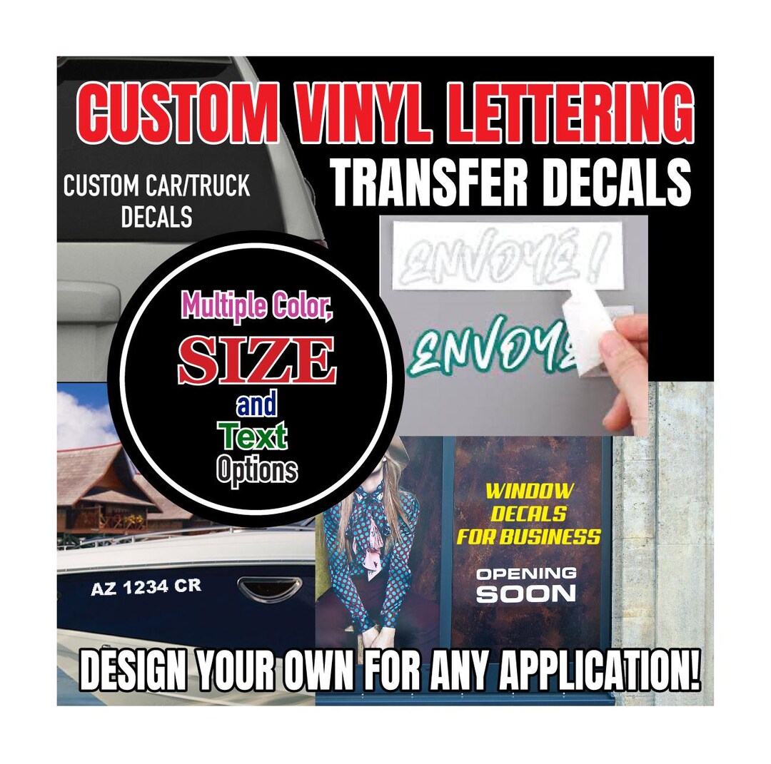 Custom Vinyl Lettering Decal: Car, Truck, Boat Window - Design Online ...