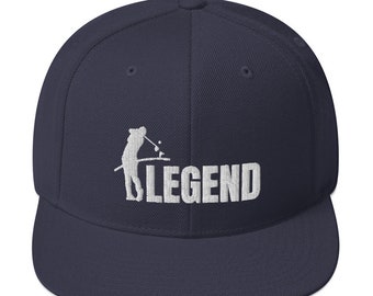 Golf Legend White Embroidered Snapback Hat