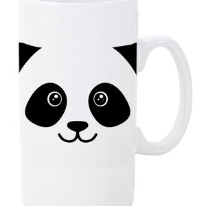 Panda Bear Face Coffee Mug, 11oz 15oz 20oz, Black Ringer Coffee Mug 11oz, Stainless Steel Travel Mug 14oz, Latte 12oz Mug, Morph White Ceramic 20oz