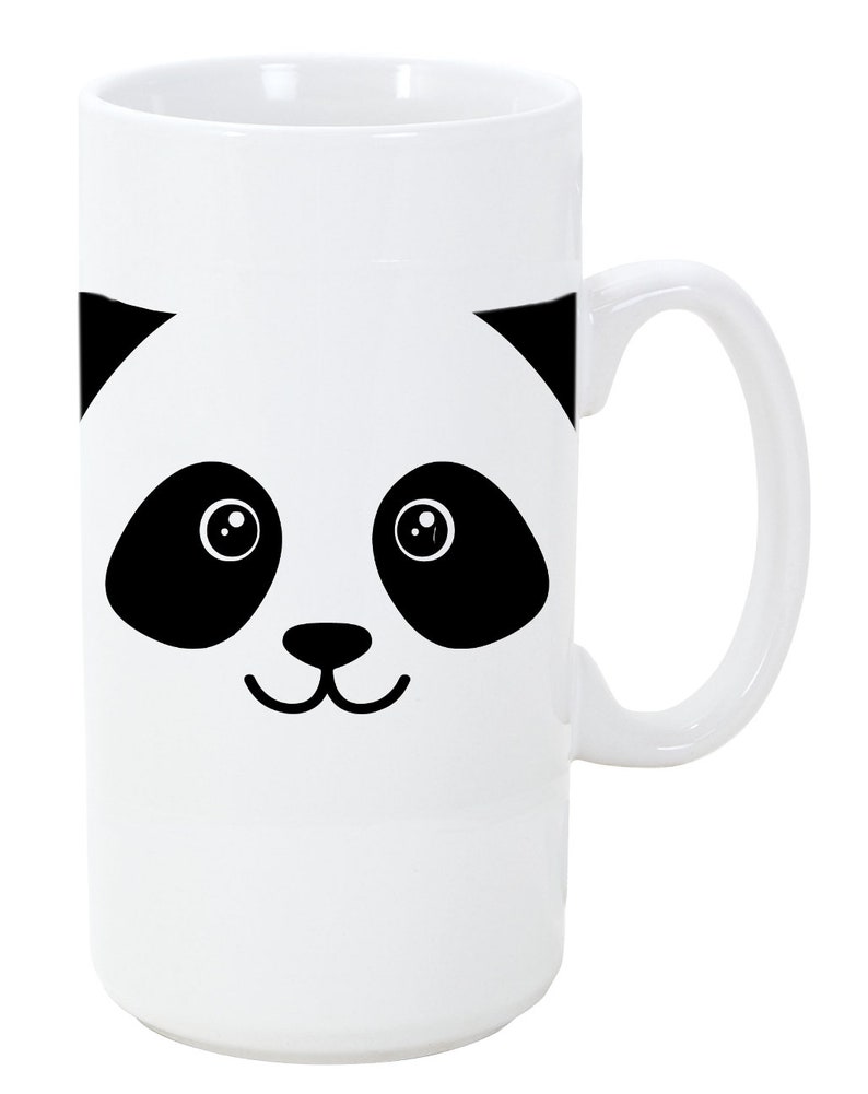 Panda Bear Face Coffee Mug, 11oz 15oz 20oz, Black Ringer Coffee Mug 11oz, Stainless Steel Travel Mug 14oz, Latte 12oz Mug, Morph White Ceramic 20oz