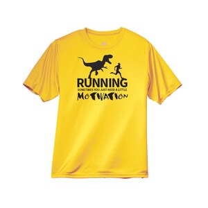 T-Rex Dinosaur Running Motivation Workout Running Performance Men Mens Crew Shirt N3142, HSCustom45