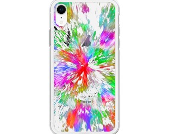 Abstract Color Explosion Transparent Clear iPhone Case
