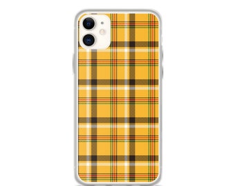 Yellow Plaid Tartan iPhone Case