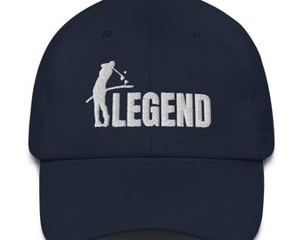 Golf Legend White Embroidered Dad hat