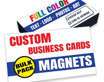 Custom Business Card Magnets: Full Color, 30mil Waterproof, 3.5"x2"