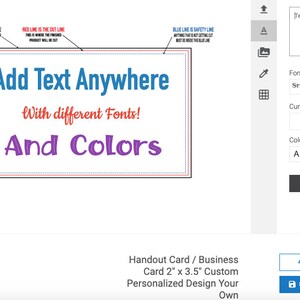 Custom Design Printed Business Cards 2 X 3.5, Design Online, Upload ...