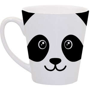 Panda Bear Face Coffee Mug, 11oz 15oz 20oz, Black Ringer Coffee Mug 11oz, Stainless Steel Travel Mug 14oz, Latte 12oz Mug, Morph White Latte Mug 12oz