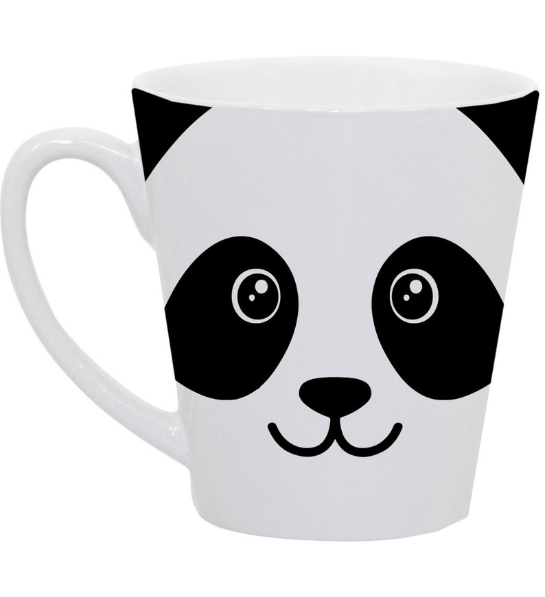 Panda Bear Face Coffee Mug, 11oz 15oz 20oz, Black Ringer Coffee Mug 11oz, Stainless Steel Travel Mug 14oz, Latte 12oz Mug, Morph White Latte Mug 12oz