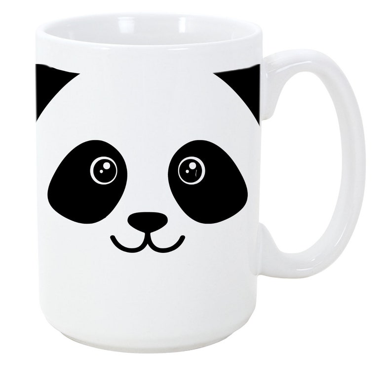 Panda Bear Face Coffee Mug, 11oz 15oz 20oz, Black Ringer Coffee Mug 11oz, Stainless Steel Travel Mug 14oz, Latte 12oz Mug, Morph White Ceramic 15oz