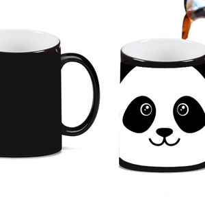 Panda Bear Face Coffee Mug, 11oz 15oz 20oz, Black Ringer Coffee Mug 11oz, Stainless Steel Travel Mug 14oz, Latte 12oz Mug, Morph Morph Mug 11oz