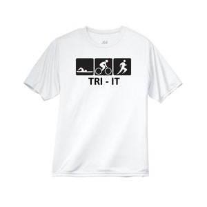 Tri-It Triathlon Workout Running Performance Men Mens Crew Shirt N3142