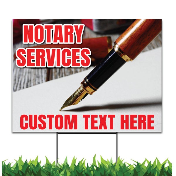 Notary Yard Sign Etsy