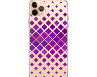 Square Diamond Purple Pattern iPhone Case