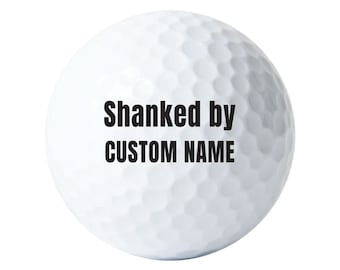 Personalized Golf Balls: Shanked By Custom Name Sleeves of (3/6/12/24)