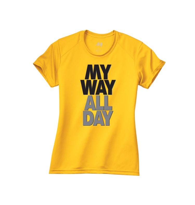 My Way All Day Workout Running Performance Ladies Women Crew Shirt NW3201