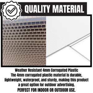 Plastic yard sign
