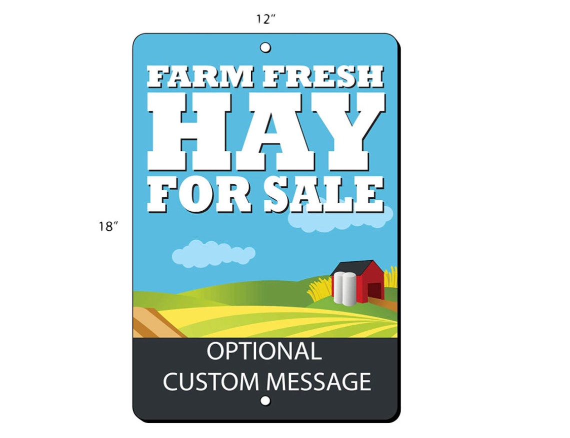 Farm Fresh Hay for Sale Custom Personalize Personalized Text Etsy UK