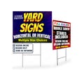 Custom Printed Yard Signs, Bulk Pricing Available, Double Sided, H-Stake Included (18x12", 24x18", 36x24")