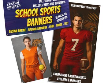 Custom School Sports Banners, Athlete Vinyl Banners