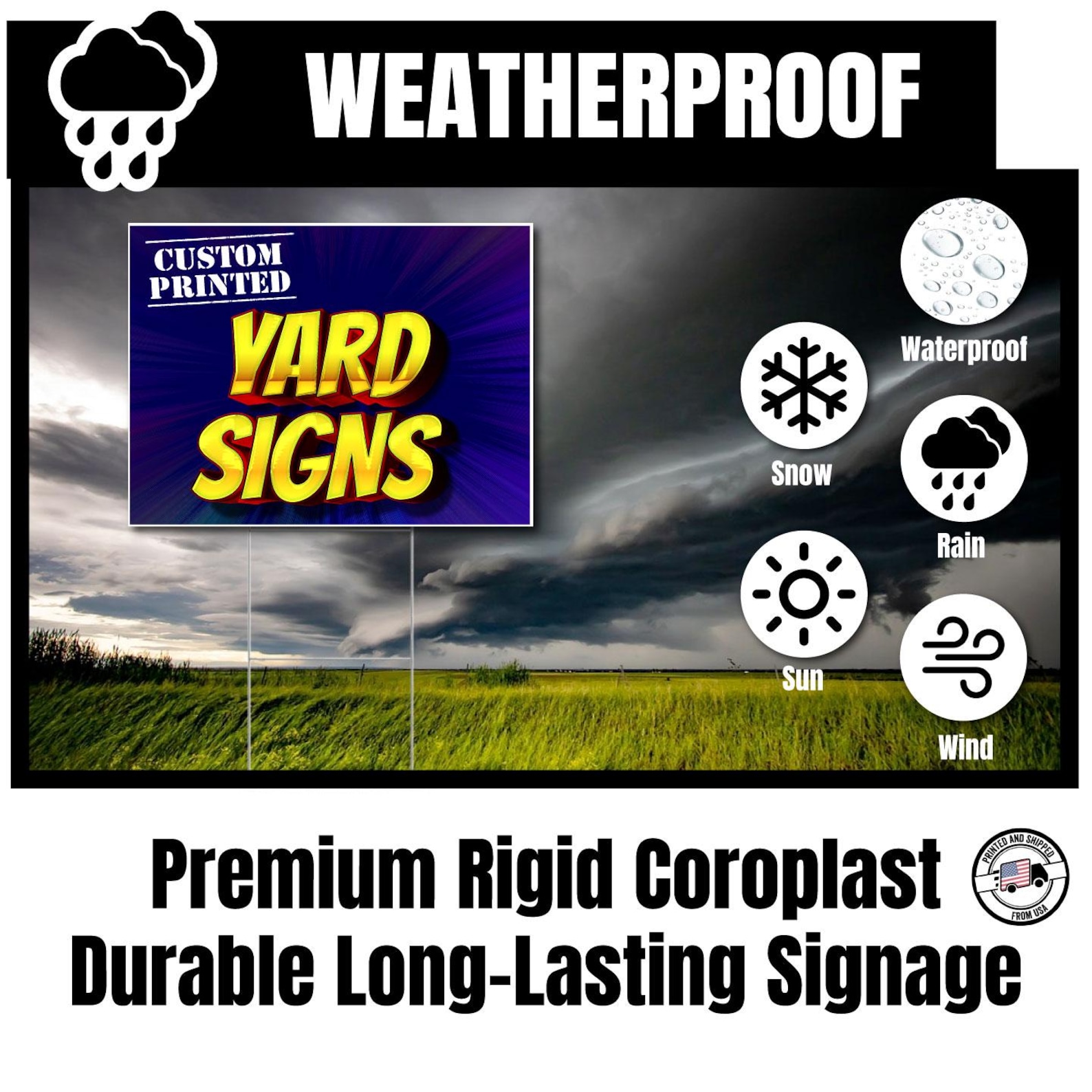 Community Neighborhood Market Event Sign, Double Sided Weatherproof ...