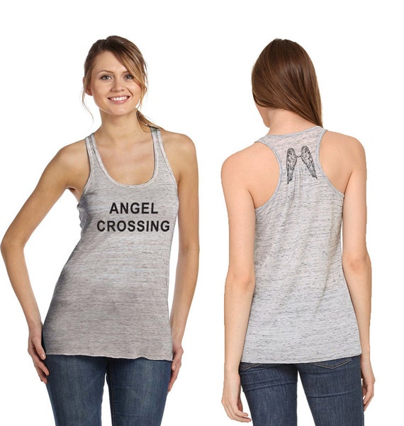 Angel Crossing Angel Wings on the Back Workout Running