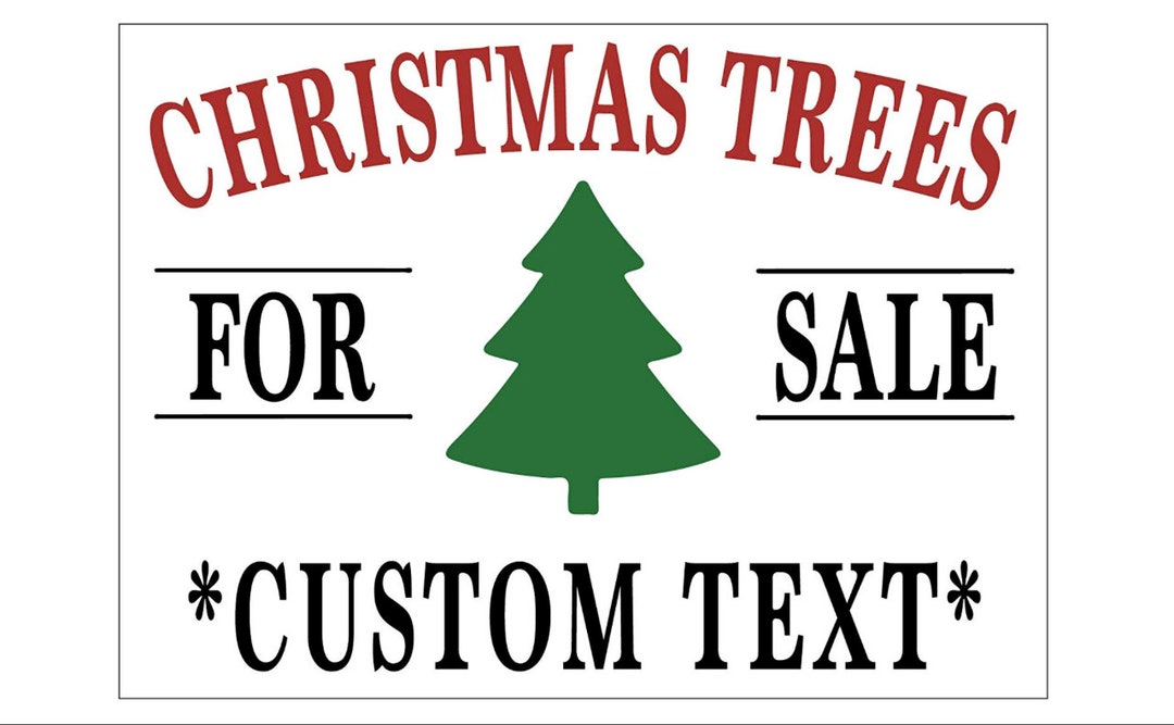 Christmas Tree Yard Sign Personalize It With Your Custom Etsy
