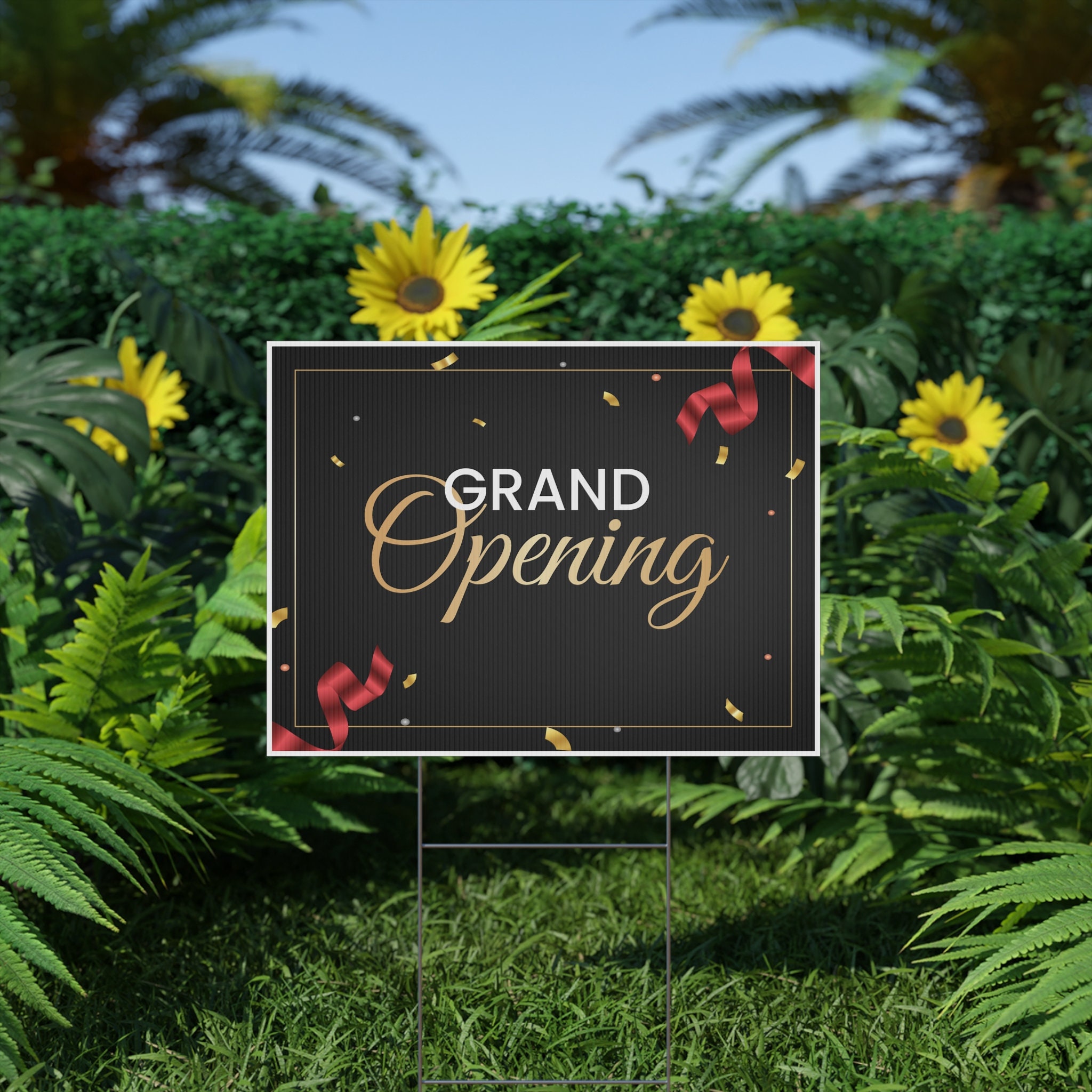 Grand Opening, Yard Signs, Double Sided Printing, Metal Stake Included ...
