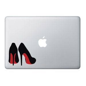 Red Bottom High Heels Vinyl Decal for Electronics (Laptop/Mac), Car Window, Wall, or almost anything.