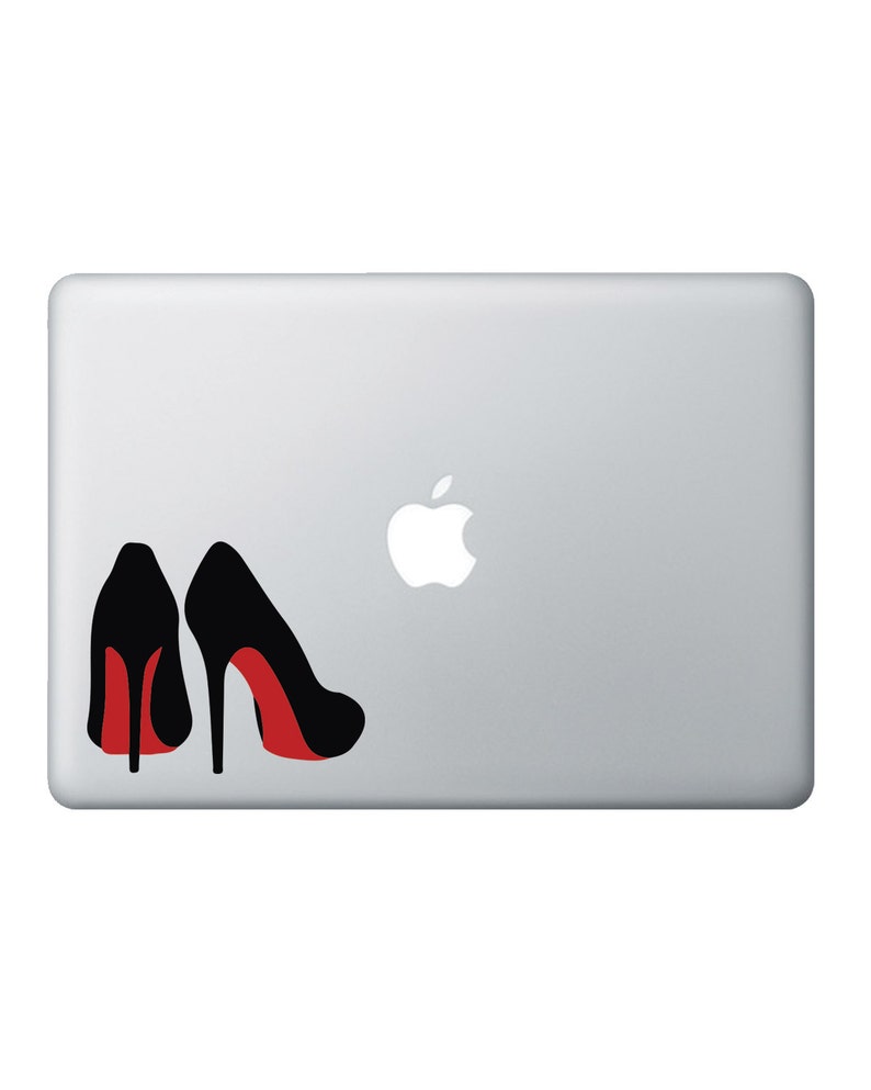 Red Bottom High Heels Vinyl Decal for Electronics Laptop/Mac, Car Window, Wall, or almost anything. image 1