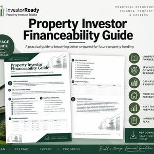 Peut inclure: Un guide de financement pour investisseurs immobiliers de deux pages comprenant des sections sur la capacité de financement, les sept piliers de la préparation, la trésorerie, la liquidité, la présentation de portefeuille et un plan d'amélioration.