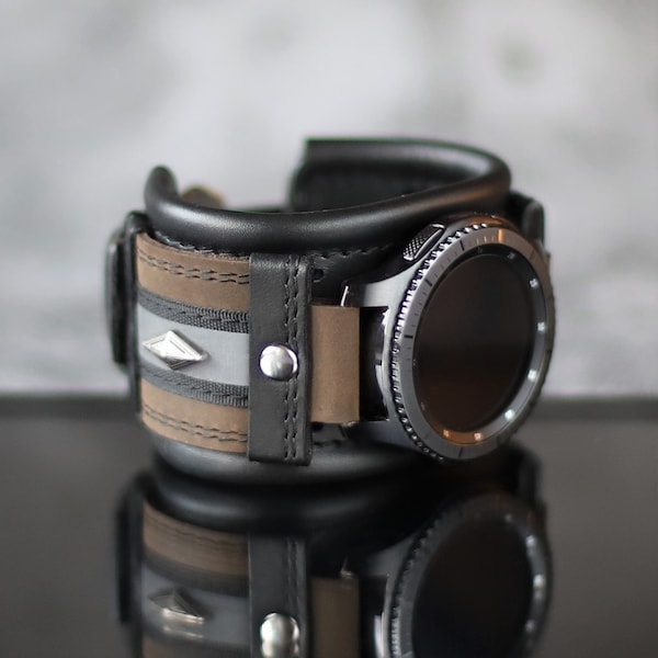 Bracelet de montre Samsung Galaxy / Gear S3 Frontier / Classique / Bracelet de montre en cuir / Bracelet Gear S3 Frontier Samsung Galaxy 46 mm ou 42 mm / DG11
