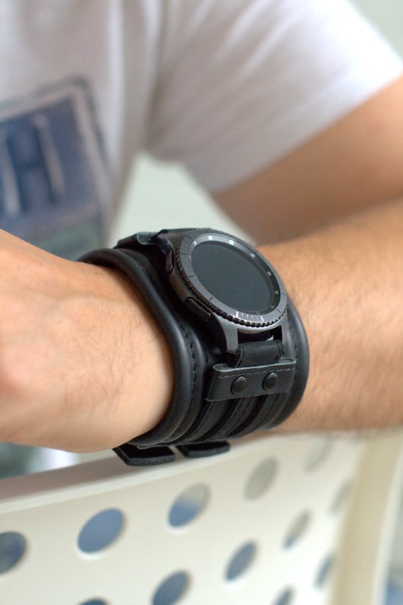 aplausos Bendecir puerta Correa de cuero personalizada para reloj Samsung Gear S3 - Etsy España