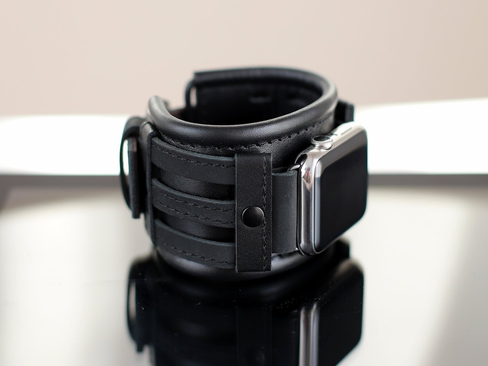 Personalized Leather Apple Watch Strap Wide Strap Applewatch Etsy