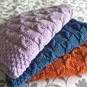Knitting pattern ~ Broken Cables Baby Blanket  ~ENGLISH ~ PDF Download