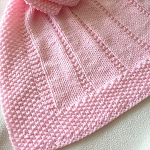 PDF Knitting pattern Easy Baby Blanket Reversible Design Aran Yarn ENGLISH image 2