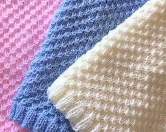 etsy knitted baby blankets