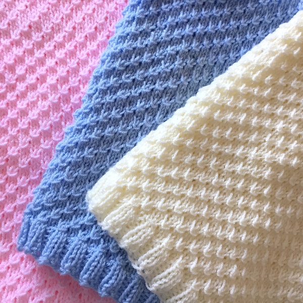 Freya Baby Blanket  ~  Knitting pattern ~ ENGLISH