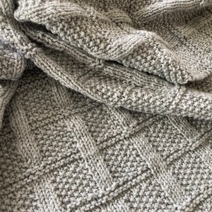 Knitting Pattern ~ Lattice Baby Blanket ~  ENGLISH ~ PDF Download