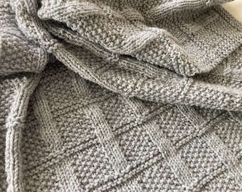 Knitting Pattern ~ Lattice Baby Blanket ~  ENGLISH ~ PDF Download