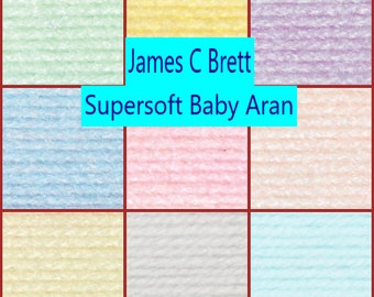 James C Brett Super Soft Baby Aran - 100g ~ Various Shades in Stock