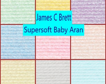 James C Brett Super Soft Baby Aran - 100g ~ Various Shades in Stock